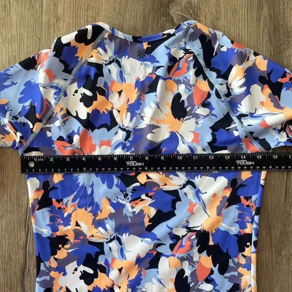 Athleta Point Break Rashguard Women's Small Long Sleeve Floral Swim Surf Top - Picture 8 of 9